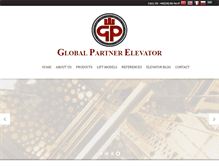 Tablet Screenshot of globalpartnerelevator.com